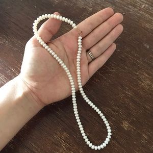 Pearl and 14k gold necklace